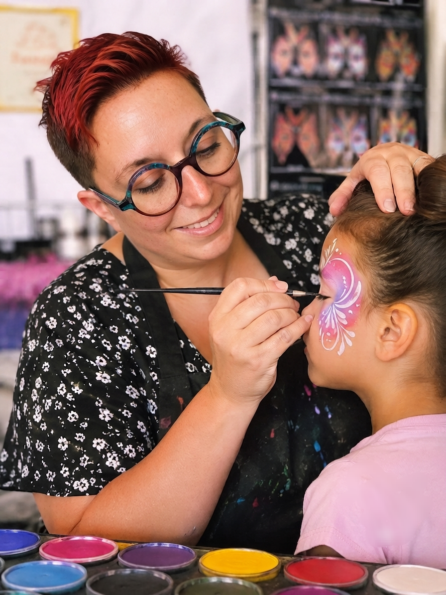Artiste en face painting  ! (inclus dans le prix d'entrée)